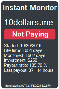 10dollars.me Monitored by Instant-Monitor.com