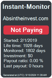 absintheinvest.com Monitored by Instant-Monitor.com
