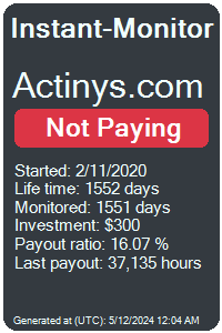 actinys.com Monitored by Instant-Monitor.com