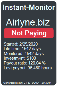 airlyne.biz Monitored by Instant-Monitor.com