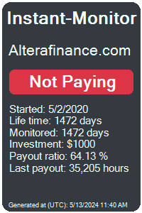 alterafinance.com Monitored by Instant-Monitor.com