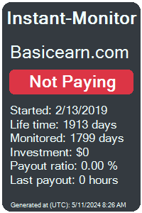 basicearn.com Monitored by Instant-Monitor.com