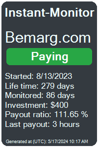 bemarg.com Monitored by Instant-Monitor.com