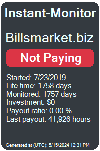 billsmarket.biz Monitored by Instant-Monitor.com