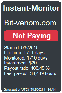 bit-venom.com Monitored by Instant-Monitor.com