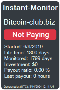 bitcoin-club.biz Monitored by Instant-Monitor.com
