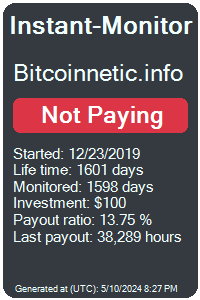 bitcoinnetic.info Monitored by Instant-Monitor.com