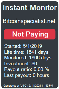 bitcoinspecialist.net Monitored by Instant-Monitor.com