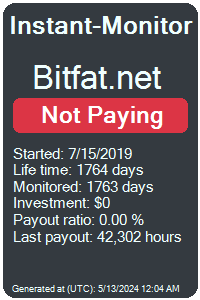 bitfat.net Monitored by Instant-Monitor.com