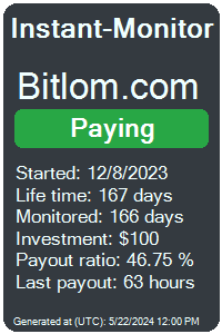 bitlom.com Monitored by Instant-Monitor.com