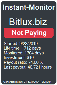 bitlux.biz Monitored by Instant-Monitor.com