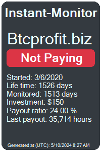 btcprofit.biz Monitored by Instant-Monitor.com