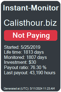 calisthour.biz Monitored by Instant-Monitor.com