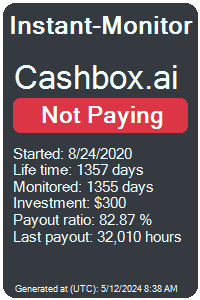cashbox.ai Monitored by Instant-Monitor.com