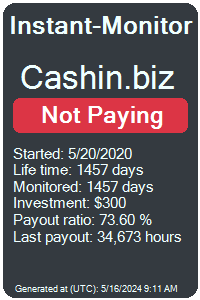 cashin.biz Monitored by Instant-Monitor.com