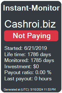 cashroi.biz Monitored by Instant-Monitor.com