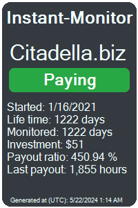 citadella.biz Monitored by Instant-Monitor.com