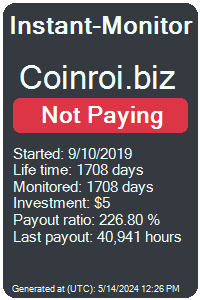 coinroi.biz Monitored by Instant-Monitor.com