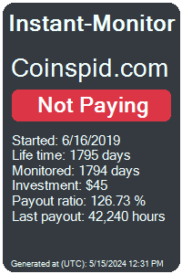 coinspid.com Monitored by Instant-Monitor.com