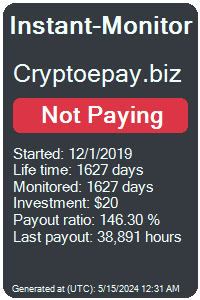 cryptoepay.biz Monitored by Instant-Monitor.com