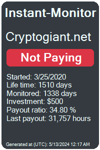 cryptogiant.net Monitored by Instant-Monitor.com