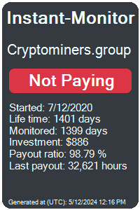 cryptominers.group Monitored by Instant-Monitor.com