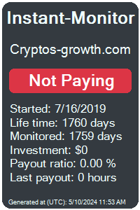 cryptos-growth.com Monitored by Instant-Monitor.com