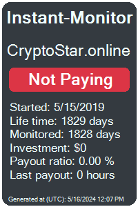 cryptostar.online Monitored by Instant-Monitor.com