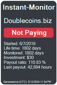 doublecoins.biz Monitored by Instant-Monitor.com