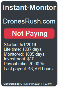 dronesrush.com Monitored by Instant-Monitor.com