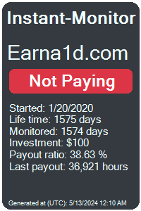 earna1d.com Monitored by Instant-Monitor.com