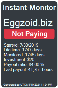 eggzoid.biz Monitored by Instant-Monitor.com