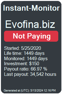 evofina.biz Monitored by Instant-Monitor.com
