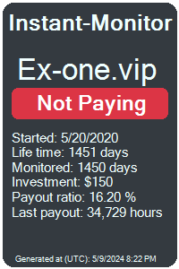 ex-one.vip Monitored by Instant-Monitor.com