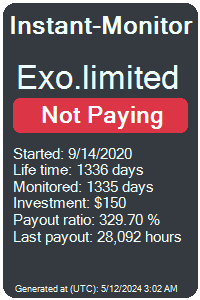 exo.limited Monitored by Instant-Monitor.com