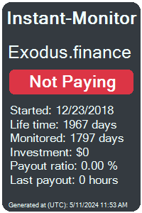 exodus.finance Monitored by Instant-Monitor.com