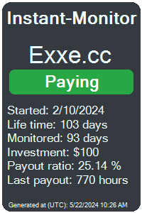 exxe.cc Monitored by Instant-Monitor.com