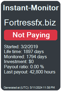fortressfx.biz Monitored by Instant-Monitor.com