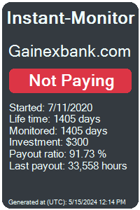 gainexbank.com Monitored by Instant-Monitor.com