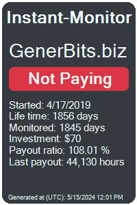 generbits.biz Monitored by Instant-Monitor.com