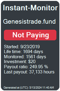 genesistrade.fund Monitored by Instant-Monitor.com