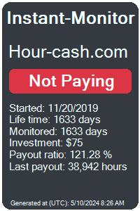 hour-cash.com Monitored by Instant-Monitor.com