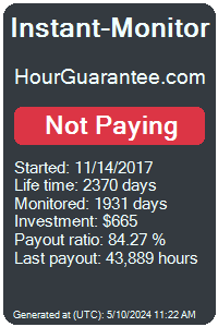 hourguarantee.com Monitored by Instant-Monitor.com