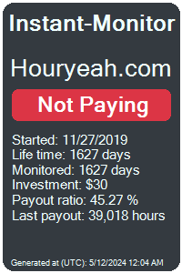 houryeah.com Monitored by Instant-Monitor.com