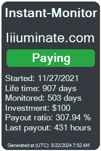 iiiuminate.com Monitored by Instant-Monitor.com