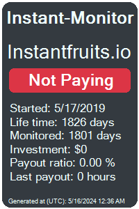 instantfruits.io Monitored by Instant-Monitor.com