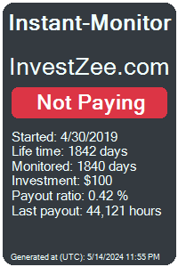 investzee.com Monitored by Instant-Monitor.com