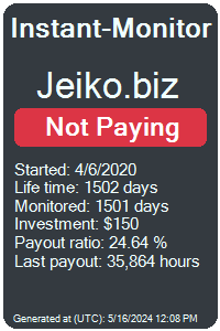 jeiko.biz Monitored by Instant-Monitor.com