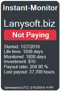 lanysoft.biz Monitored by Instant-Monitor.com