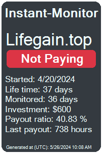 lifegain.top Monitored by Instant-Monitor.com